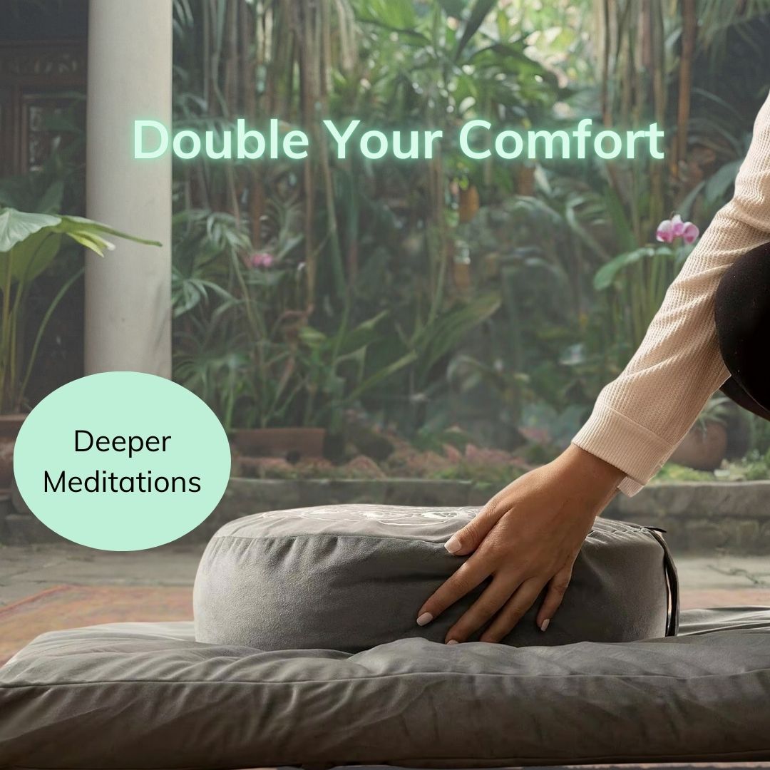 Go Deeper Traditional Tibetan Meditation Pillow Dressed in Beautiful Velvet