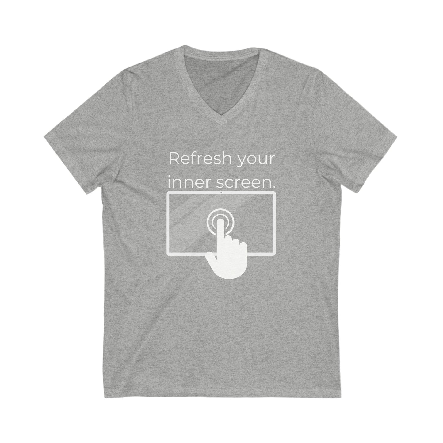 Refresh your inner screen Inspirational Quote V-neck Unisex T-Shirt