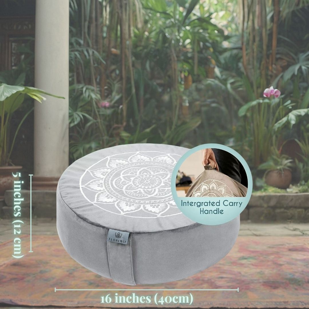 Go Deeper Traditional Tibetan Meditation Pillow Dressed in Beautiful Velvet