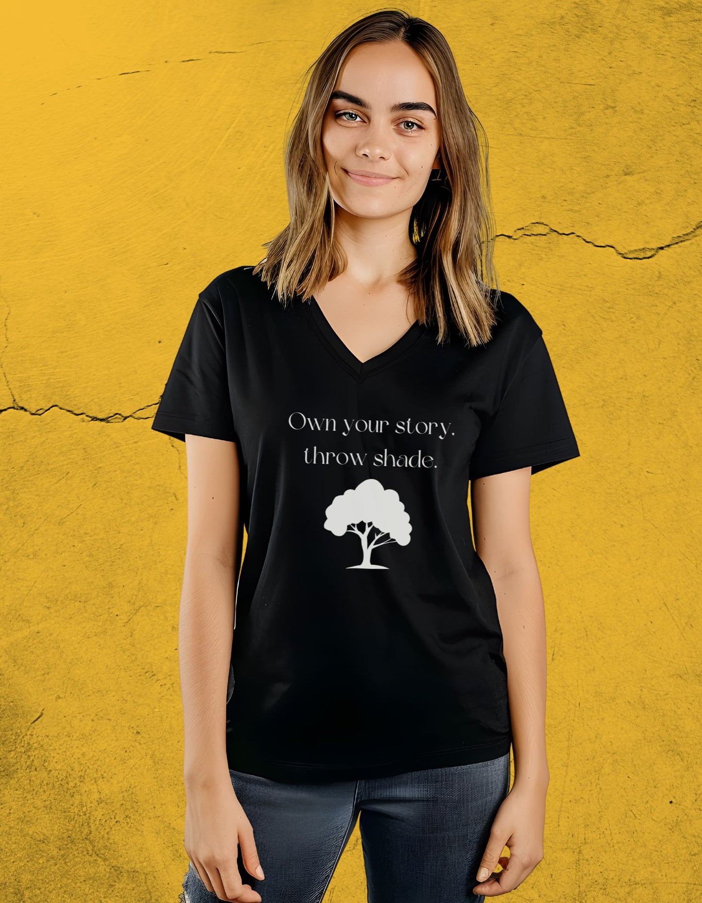 Own Your Own Story, Throw Shade, Inspirational Quote V-neck Unisex T-Shirt