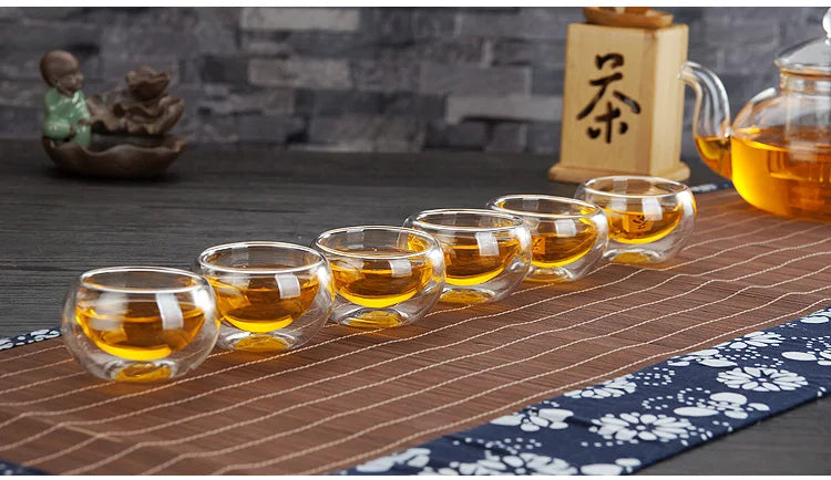 Go Deeper Exquisite Double-Layer Heat-Resistant Glass Tea Set