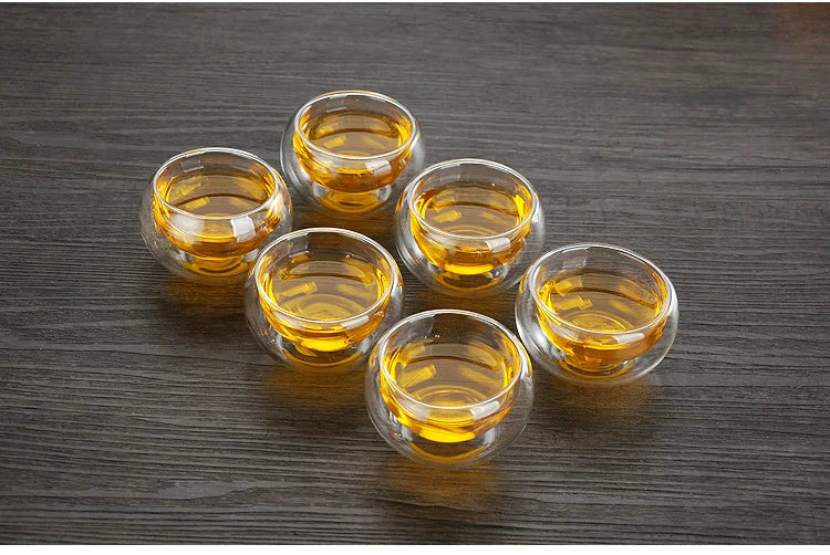 Go Deeper Exquisite Double-Layer Heat-Resistant Glass Tea Set