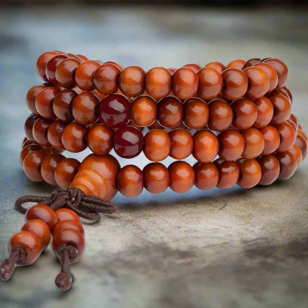 Go Deeper Traditional Natural Sandalwood Prayer Beads