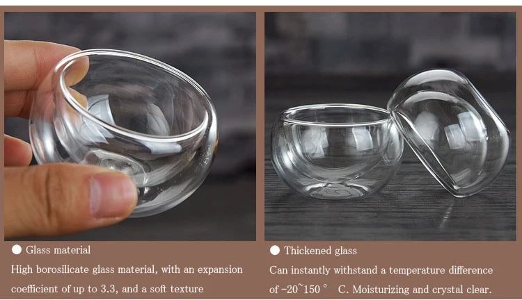Go Deeper Exquisite Double-Layer Heat-Resistant Glass Tea Set