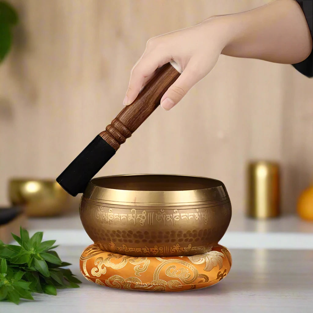 Go Deeper Awaken Your Spirit: The Enchanting Singing Bowl for Tranquil Meditation Small, and Medium