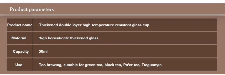 Go Deeper Exquisite Double-Layer Heat-Resistant Glass Tea Set