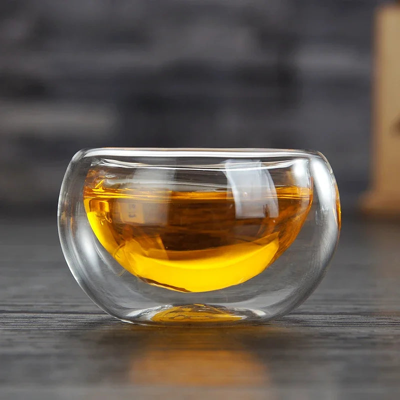Go Deeper Exquisite Double-Layer Heat-Resistant Glass Tea Set