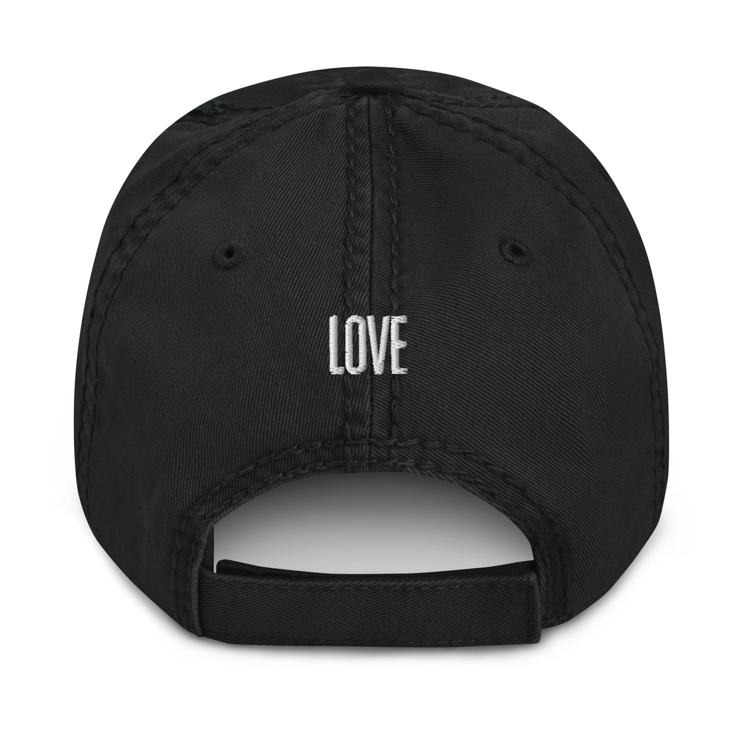 Calligraphy "Love" Hebrew Letter-design Distressed Dad Hat