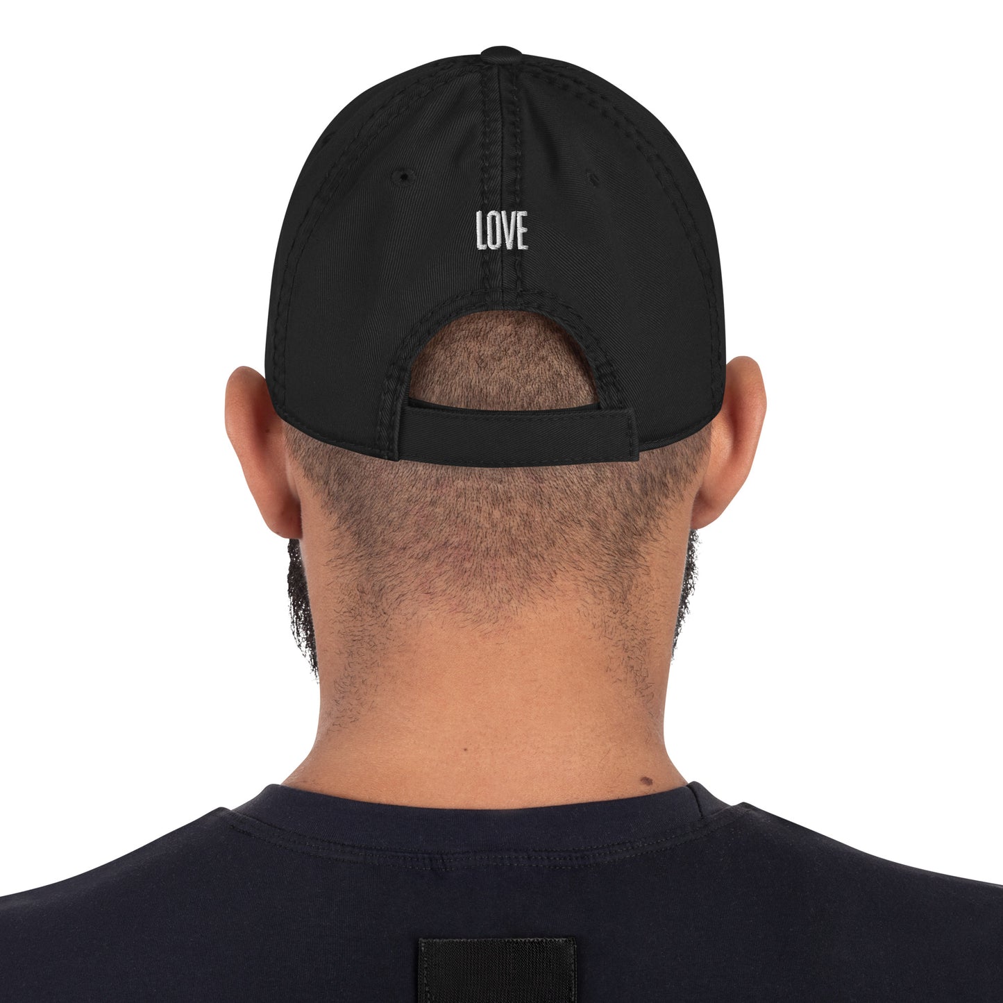 Calligraphy "Love" Hebrew Letter-design Distressed Dad Hat