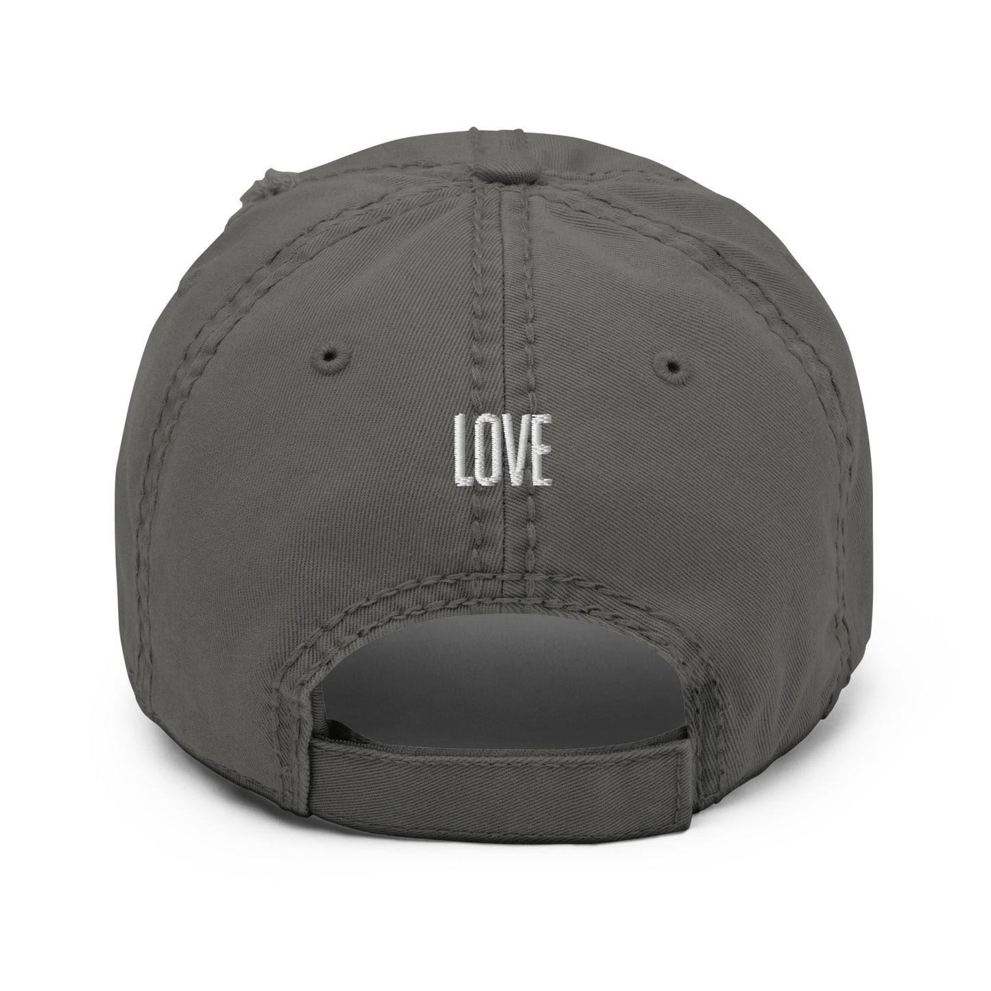Calligraphy "Love" Hebrew Letter-design Distressed Dad Hat