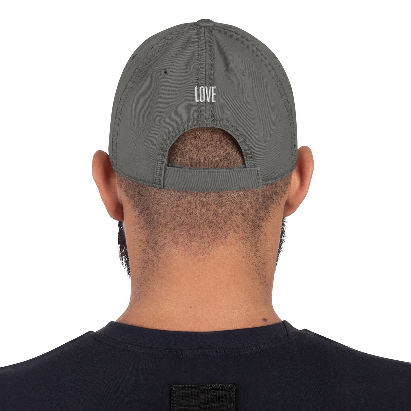Calligraphy "Love" Hebrew Letter-design Distressed Dad Hat