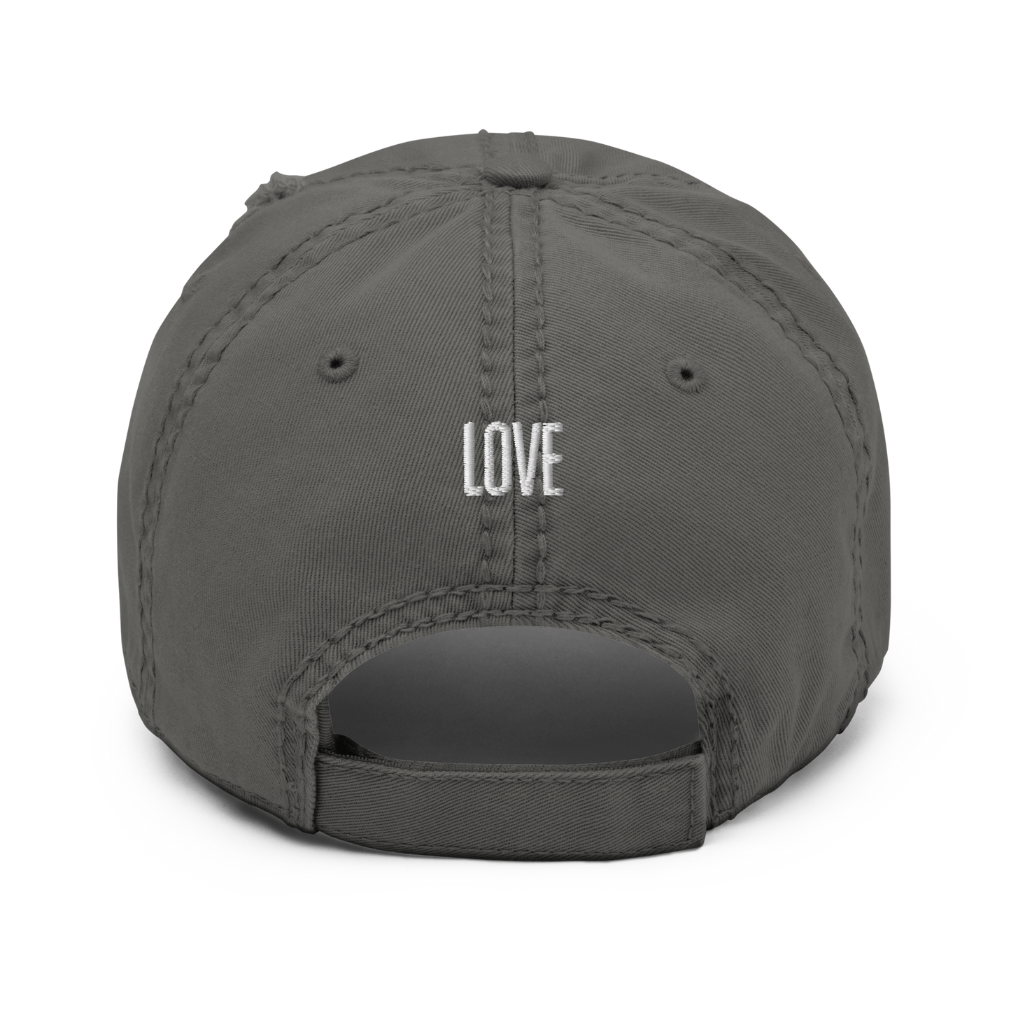 Calligraphy "Love" Amharic-Ethiopian Letter-design Distressed Dad Hat