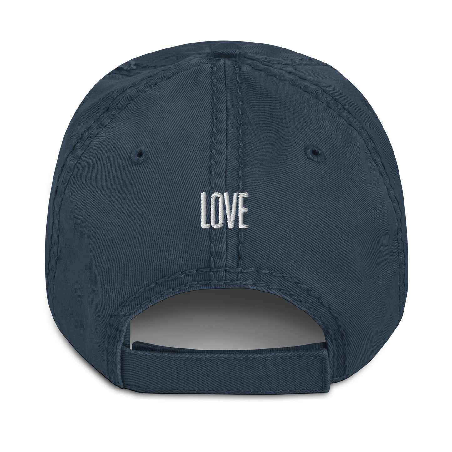 Calligraphy "Love" Hebrew Letter-design Distressed Dad Hat