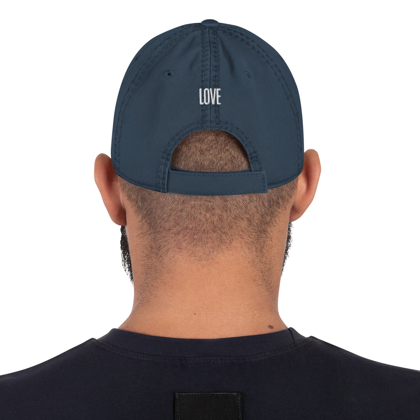 Calligraphy "Love" Hebrew Letter-design Distressed Dad Hat