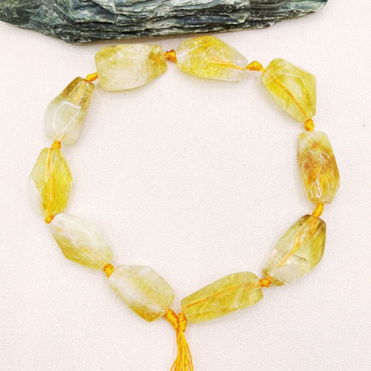 Go Deeper Large Natural Citrines Crystal Beads